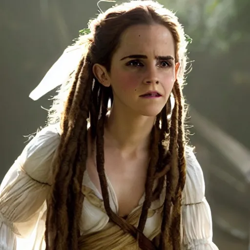 Image similar to A still of Emma Watson in Pirate's of the Caribbean movie