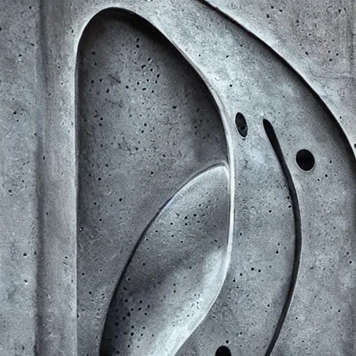 Image similar to liquid forms in metal abstract sculpture cyberpunk in the concrete