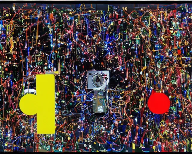 Image similar to artwork by nam june paik