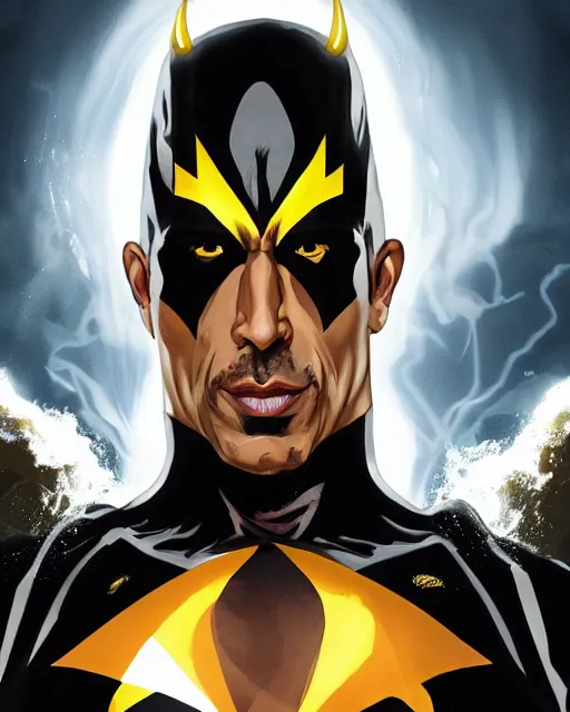 Image similar to portrait of jokoy as black adam the anti hero, 8 k, hyper realistic