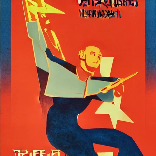 Image similar to soviet propaganda poster about NFTs