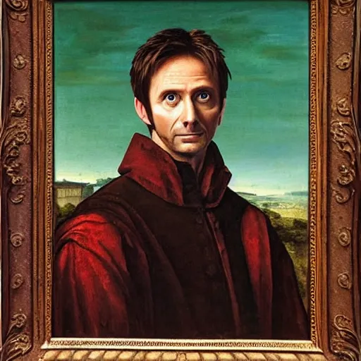 Prompt: potus david tennant, renaissance oil painting