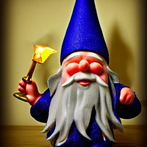 Prompt: a gnome that lives inside your computer, cryptid, photograph, whimsical