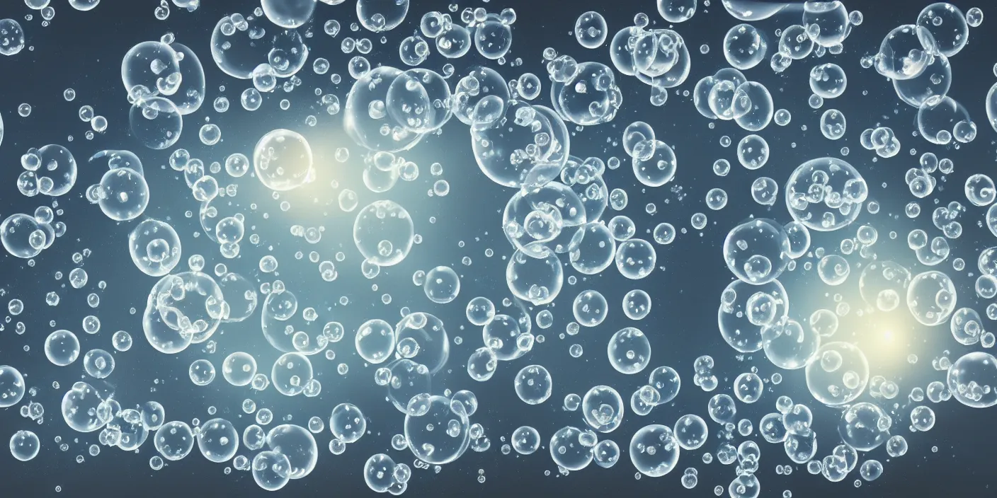 Image similar to hiragana inside bubbles, cinematic lighting, detailed oil painting, hyperrealistic, 8k