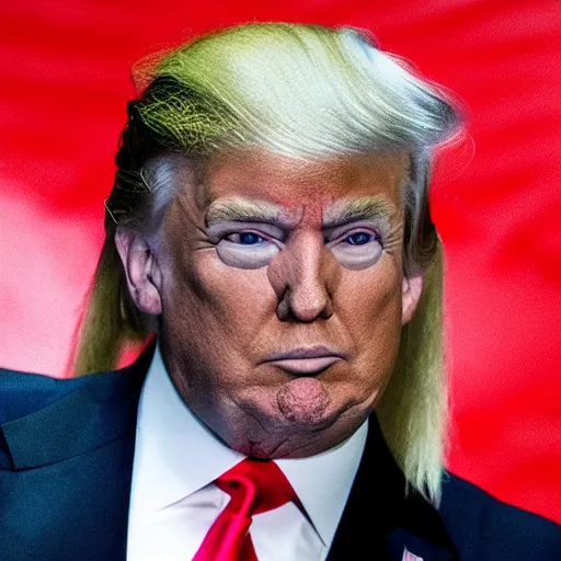 Prompt: Donald Trump with a mullet, 4k photo
