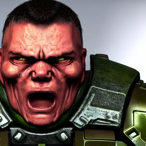 Prompt: doomguy in unreal engine 5, 4k, high-resolution photograph