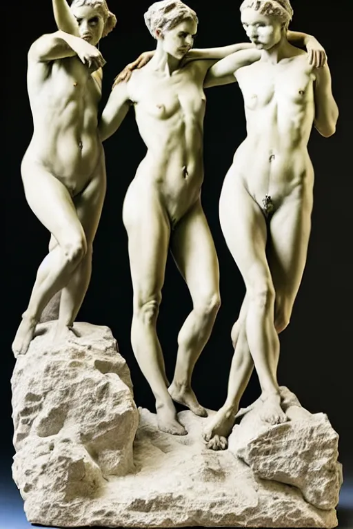 Image similar to sculpture of the victory Women by auguste rodin