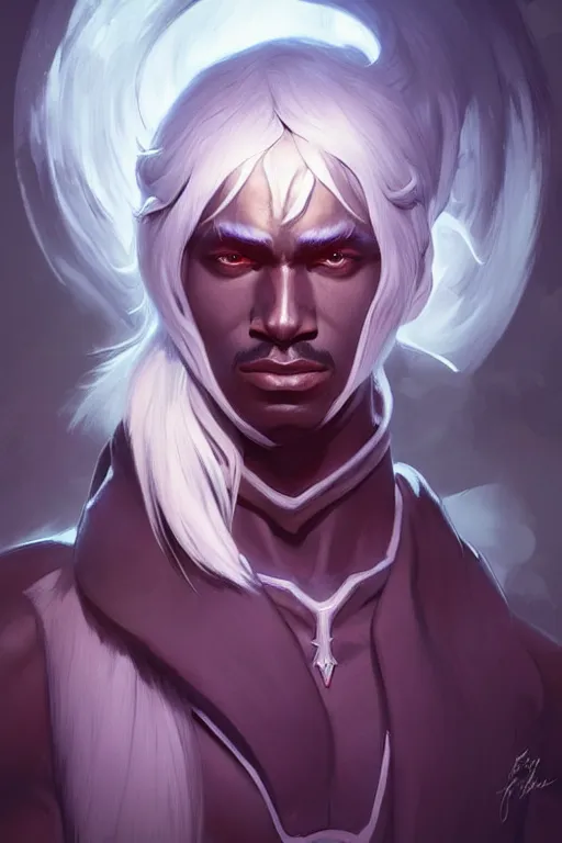 Image similar to A handsome Drow, highly detailed, digital painting, artstation, concept art, smooth, sharp focus, illustration, Unreal Engine 5, 8K, art by artgerm and greg rutkowski and Alphonse Mucha