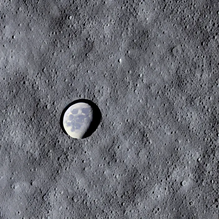 Image similar to wide angle view of the moon with punisher symbol embossed in the form of a lunar crater