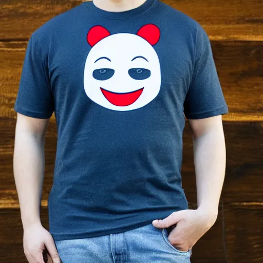 Image similar to a t-shirt with a cartoon face