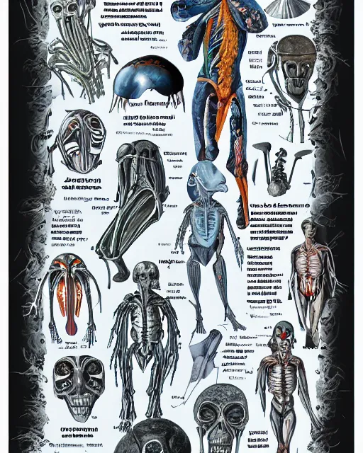 Image similar to anatomy of aliens book page