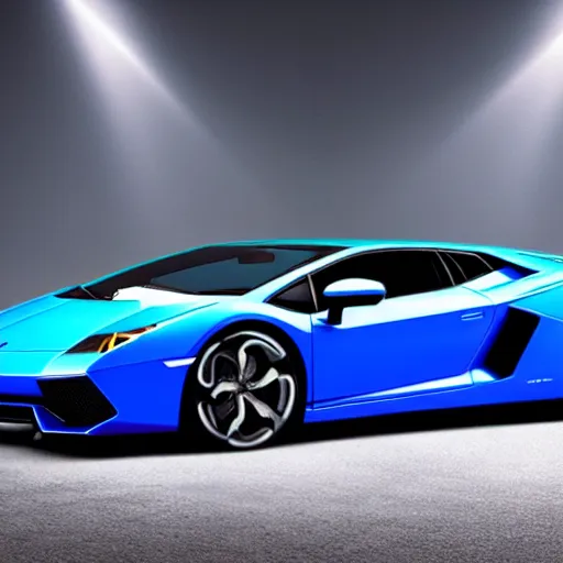 Image similar to blue lamborghini