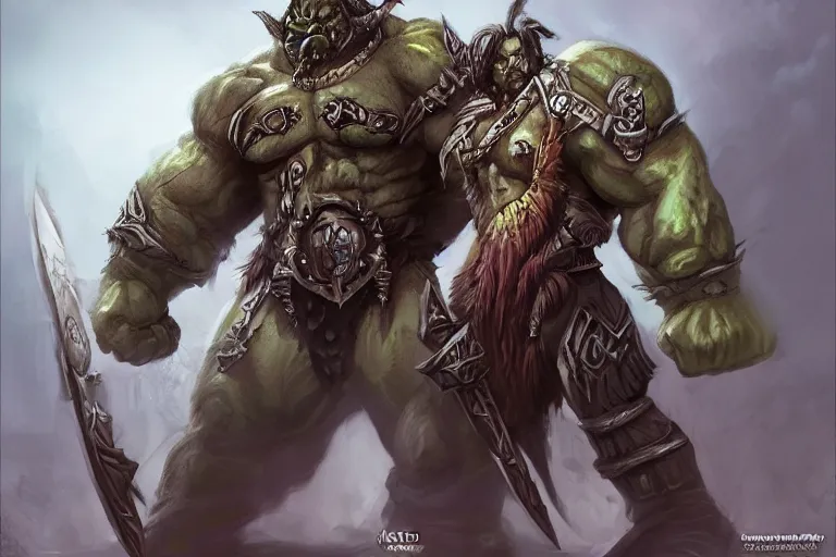 Image similar to orc, world of warcraft, trending on art station, fantasy, smooth