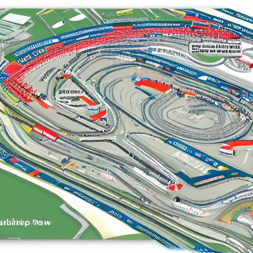 Prompt: a realistic line photo of a f 1 race circuit map