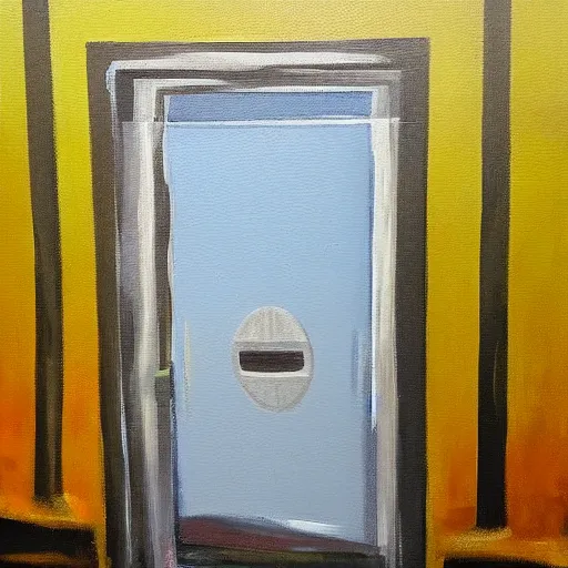 Image similar to just finished this acrylic painting. my best work yet i think : ) i call it'enter at your own risk'