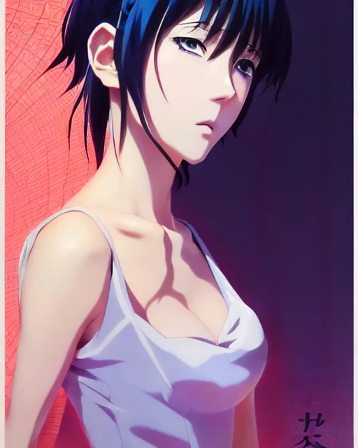 Image similar to An anime goddess of shadows || VERY VERY ANIME!!!, fine-face, audrey plaza, realistic shaded perfect face, fine details. Anime. realistic shaded lighting poster by Ilya Kuvshinov katsuhiro otomo ghost-in-the-shell, magali villeneuve, artgerm, Jeremy Lipkin and Michael Garmash and Rob Rey