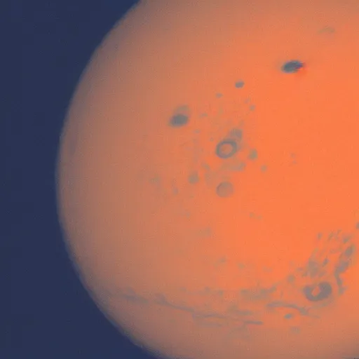 Image similar to a photo of mars taken by a telescope from earth