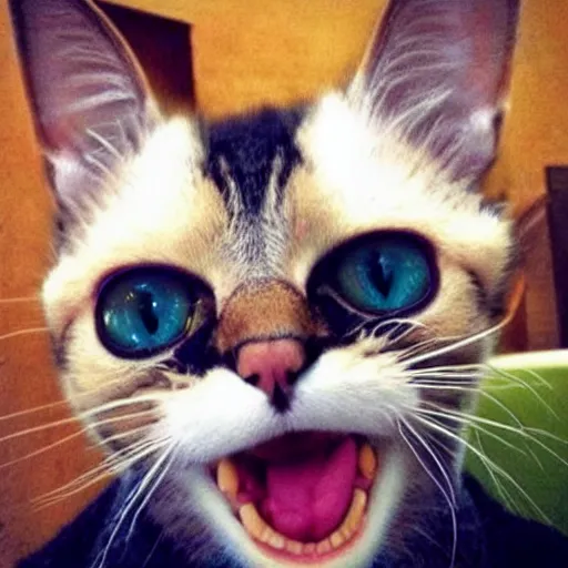 Image similar to selfie of a funny cat