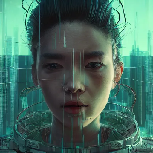 Image similar to hyperrealistic portrait of a woman monster astronaut, full body portrait, well lit, intricate abstract. cyberpunk, intricate artwork, by Tooth Wu, wlop, beeple. octane render,in the style of Jin Kagetsu, James Jean and wlop, highly detailed, sharp focus, intricate concept art, digital painting, ambient lighting, 4k, artstation