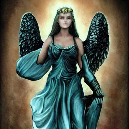 Image similar to my Goddess would dismember the limbs of my fallen sisters and give me new ones, angel girl