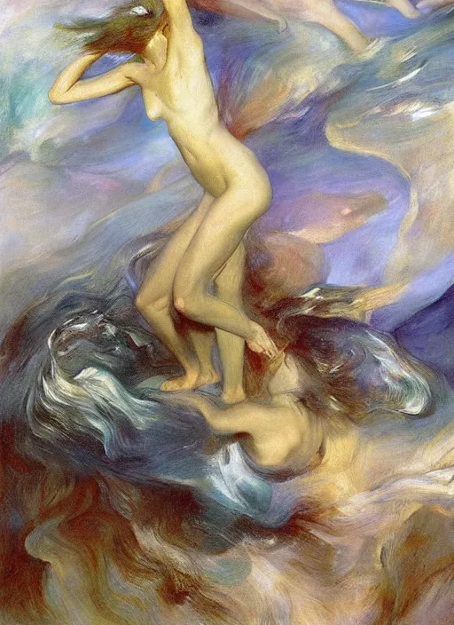 Prompt: abiogenesis, by john singer sargent and agostino arrivabene and joaquin sorolla