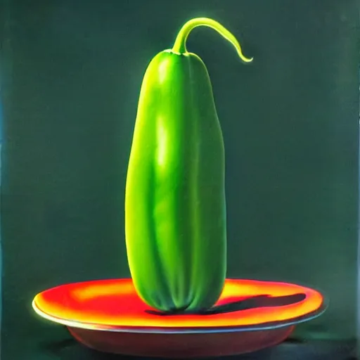 Prompt: jalapeno by shusei nagaoka, kaws, david rudnick, airbrush on canvas, pastell colours, cell shaded, 8 k