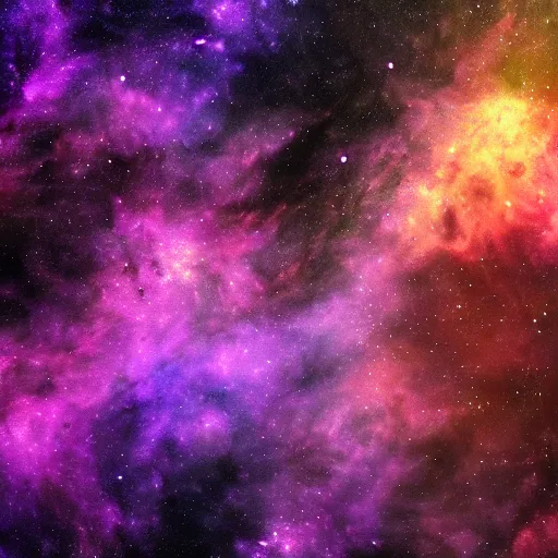 Prompt: Purple Space Nebula, Landscape, Realistic Painting, 4k