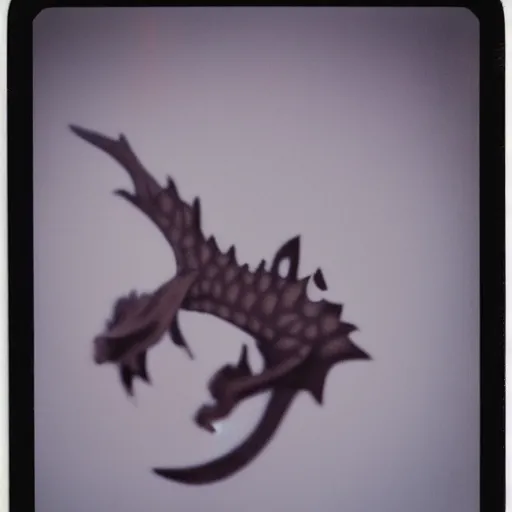 Image similar to polaroid of a dragon