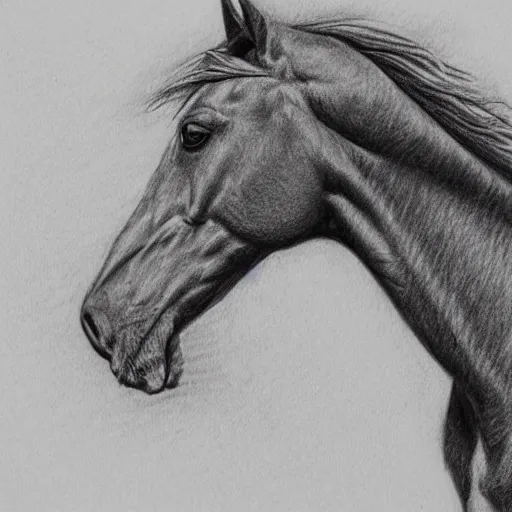 Freehand Horse Head Pencil Drawing Stock Photo Picture And Royalty Free  Image Image 82668464