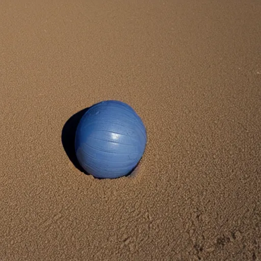 Image similar to ball made of Sand floating above water