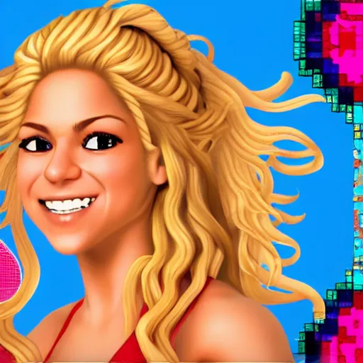 Image similar to shakira 1 6 bit style