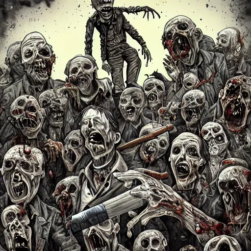 Image similar to zombie apocalypse by jonas mosesson, detailed, illustration