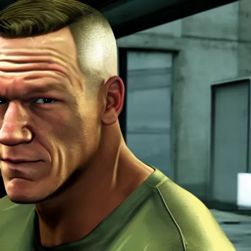 Image similar to john cena in a gta loading screen