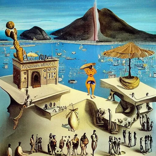 Image similar to rio de janeiro by salvador dali