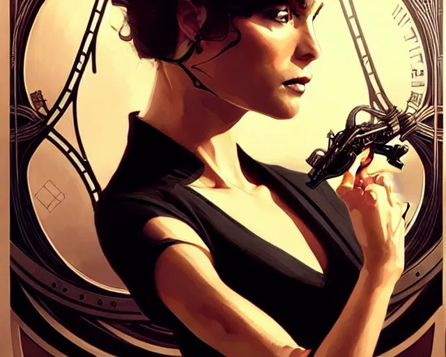 Prompt: James Bond, art nouveau, fantasy, intricate science designs, elegant, highly detailed, sharp focus, art by Artgerm and Greg Rutkowski and WLOP