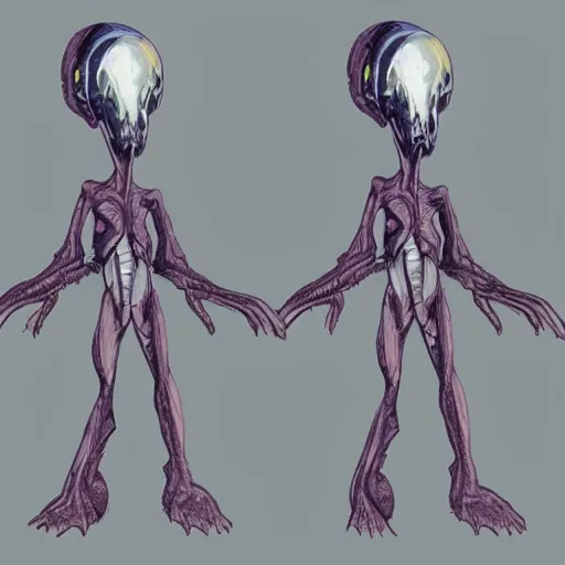 Image similar to concept art intelligent alien from another planet non - humanoid