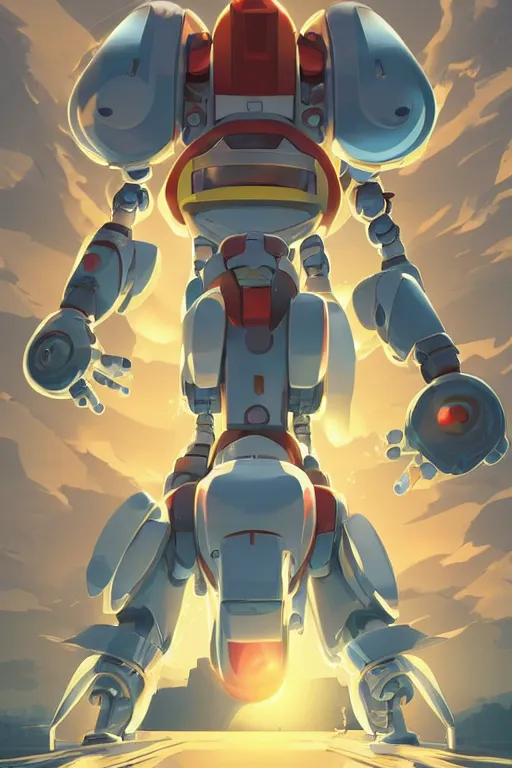 Image similar to metabots medabots medarotto medarot robot minimalist comics, behance hd by jesper ejsing, by rhads, makoto shinkai and lois van baarle, ilya kuvshinov, rossdraws global illumination ray tracing hdr radiating a glowing aura