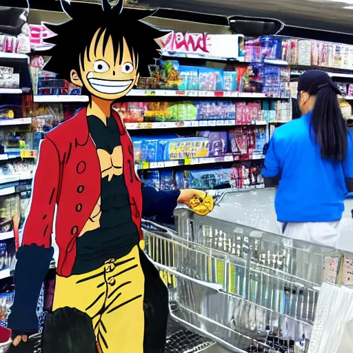 Image similar to luffy in Walmart