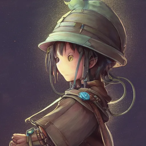 Prompt: a detailed portrait of an old made in abyss character, by victo ngai and justin gerard, digital art, realistic painting, very detailed, fantasy, dnd, character design, trending on artstation