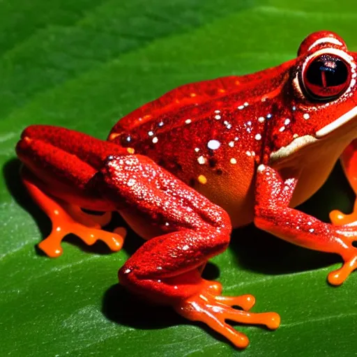 Image similar to glowing red frog