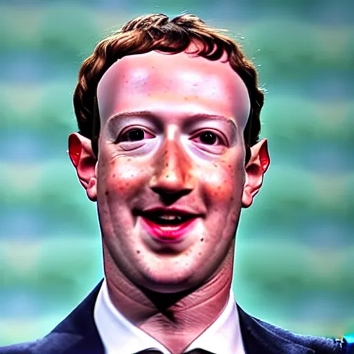 Image similar to Mark Zuckerberg's head looks like a lemon and has yellow skin