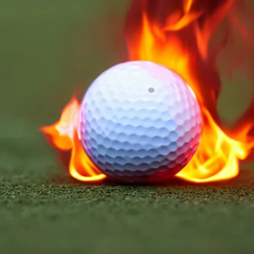 Image similar to golf ball on fire