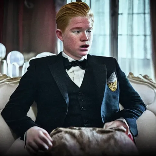 Image similar to movie still of kevin de bruyne in the godfather,