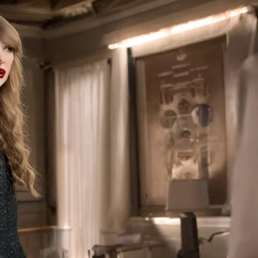 Prompt: still of taylor swift in westworld tv series