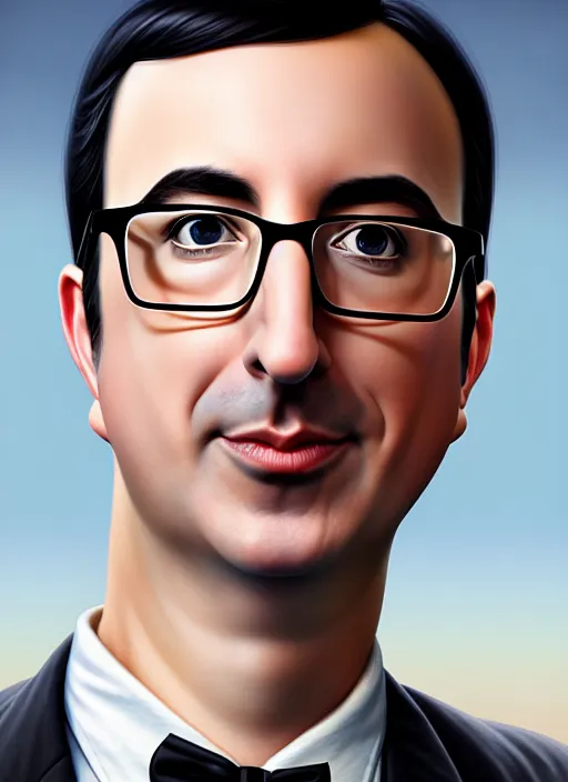 Image similar to photo of a seductive John Oliver in the style of stefan kostic, realistic, sharp focus, 8k high definition, insanely detailed, intricate, elegant, art by stanley lau and artgerm