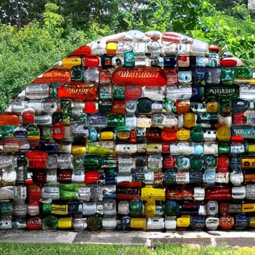 Image similar to house made of bottles