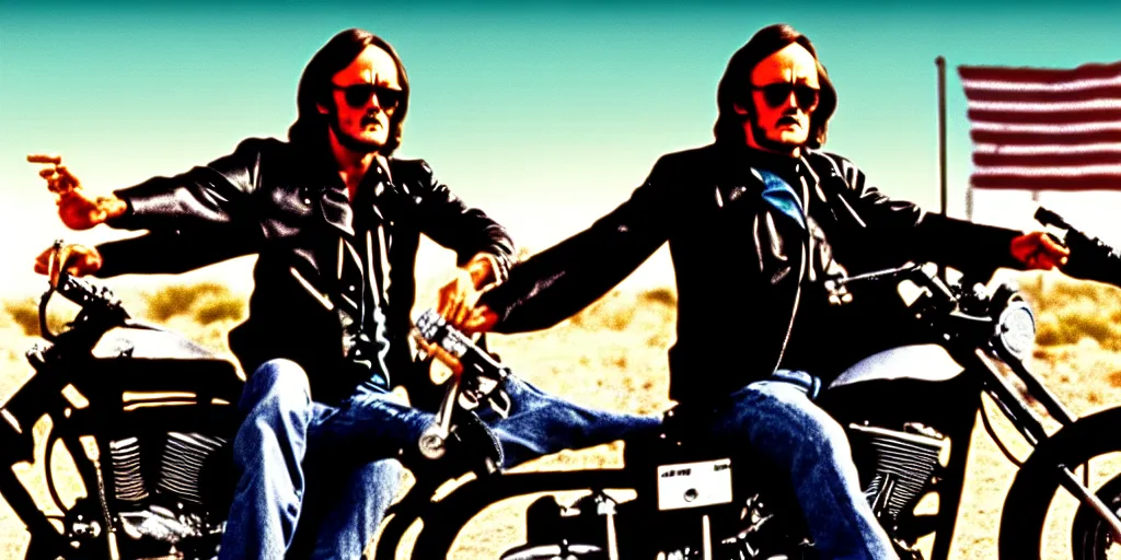 Image similar to easy rider, peter fonda, dennis hopper, poster