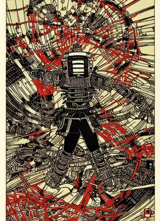 Image similar to robotic samurai by Yuko Shimizu
