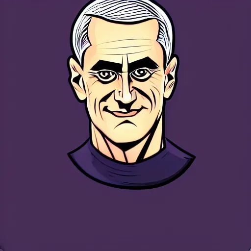 Image similar to digital portrait of secretary of denis mcdonough face with featureless eyes, cover art of graphic novel, evil laugh, menacing, Machiavellian puppetmaster, villain, simple style, solid colors, clean lines, clean ink, trending on artstation