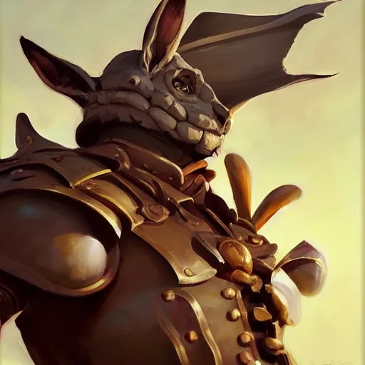 Image similar to greg manchess portrait painting of armored march hare from alice in wonderland as league of legends character splash art, medium shot, asymmetrical, profile picture, organic painting, sunny day, matte painting, bold shapes, hard edges, street art, trending on artstation, by huang guangjian, gil elvgren, ruan jia, randy vargas, greg rutkowski